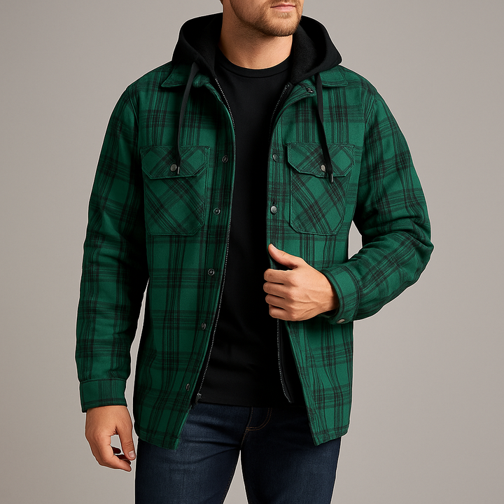 Plaid Hooded Jacket