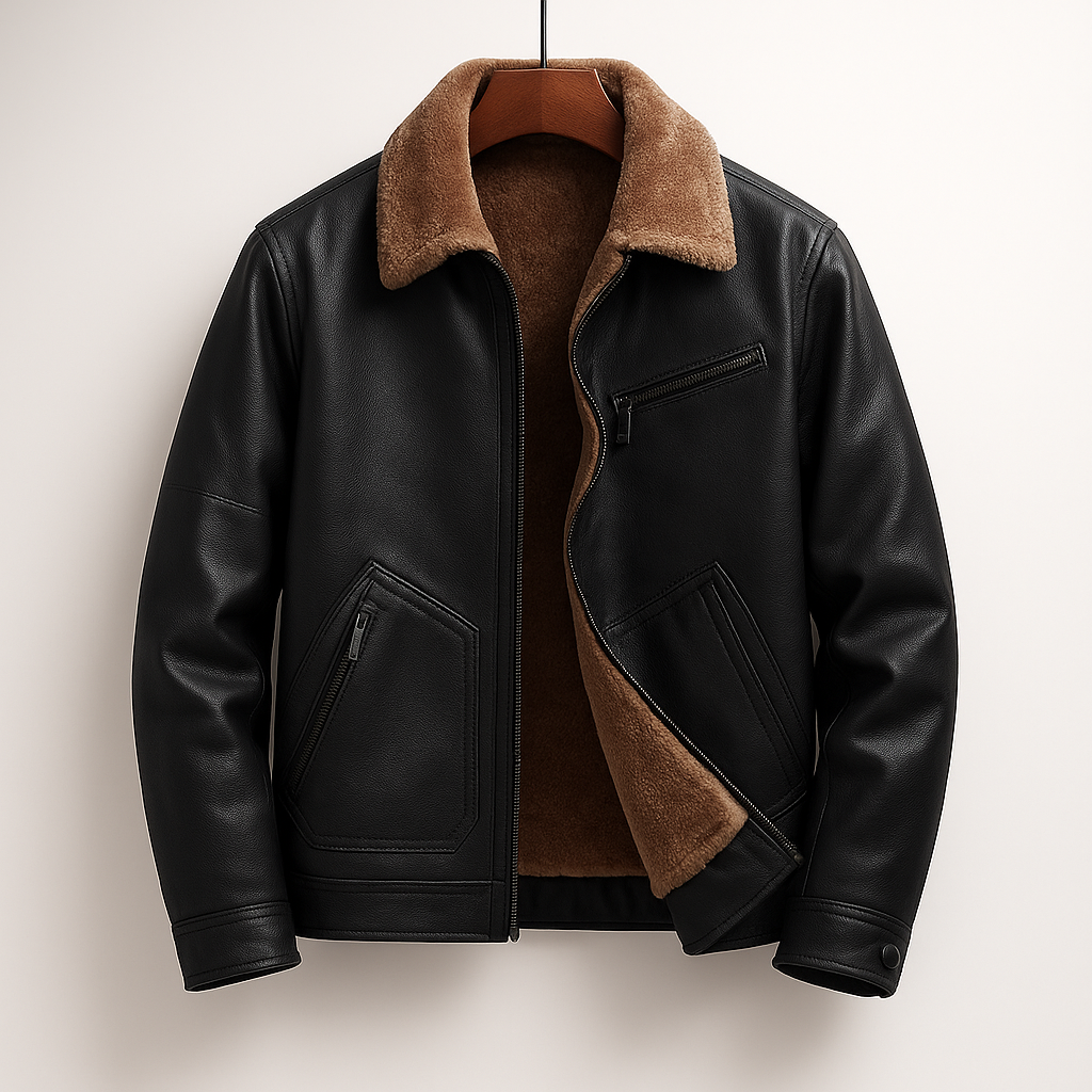 Jasper Fleece Leather Jacket