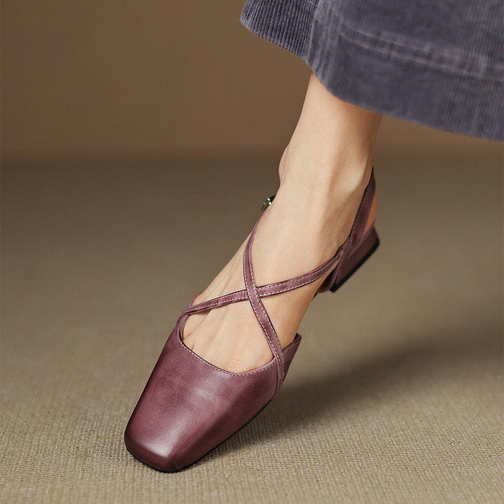 Saline Genuine Leather Flats