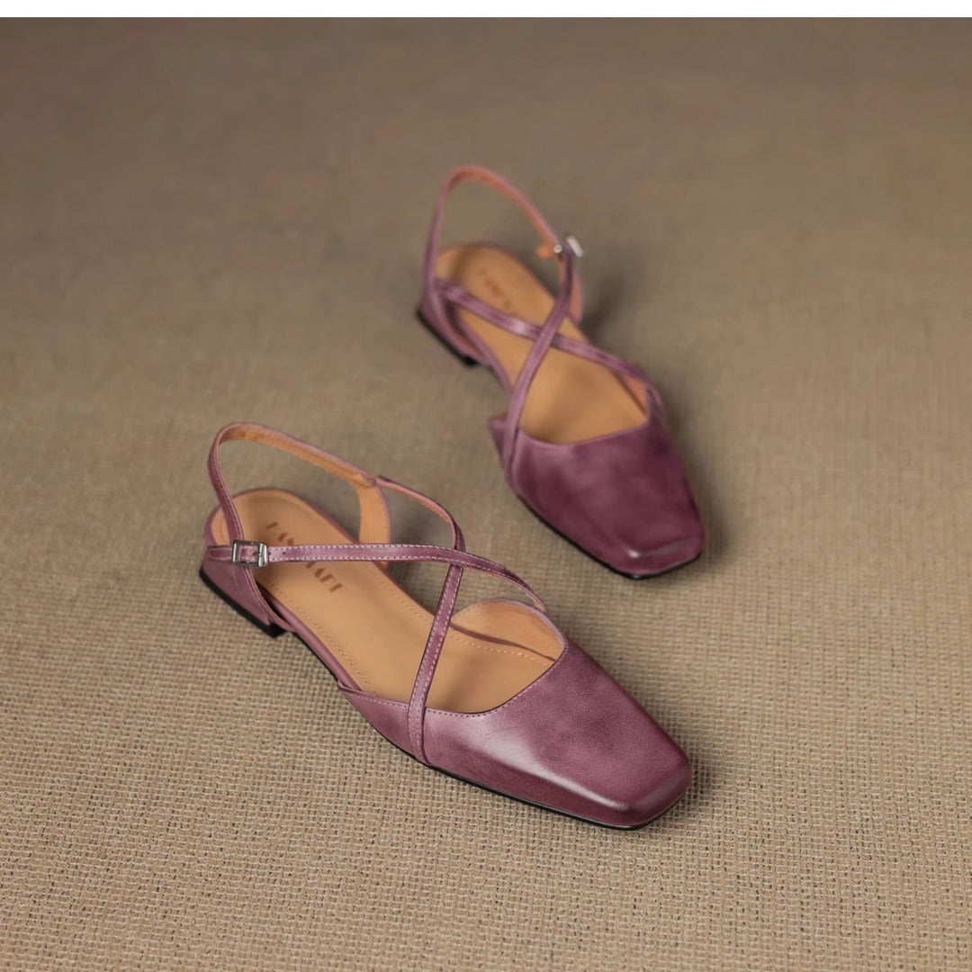 Saline Genuine Leather Flats