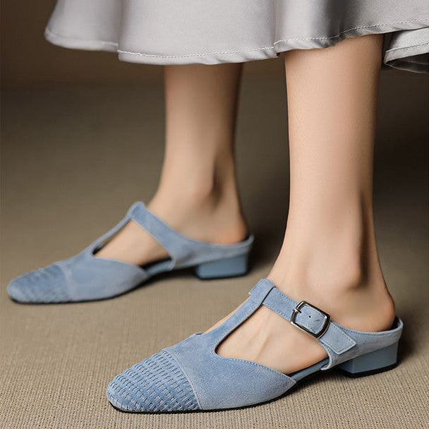 Viva Genuine Suede Mules