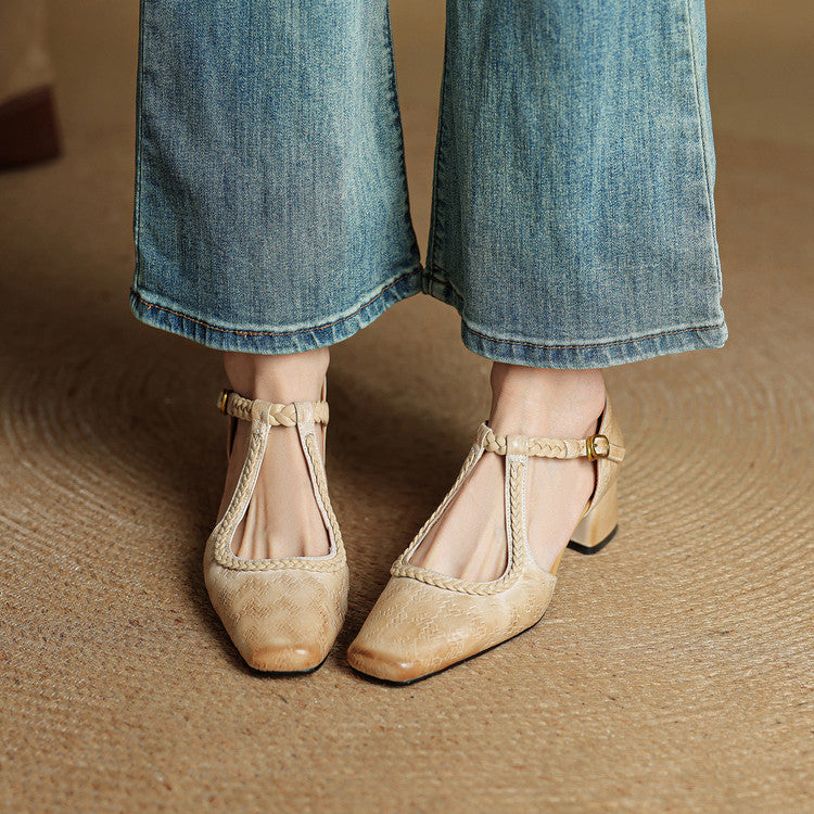 Tayna Genuine Leather Heels