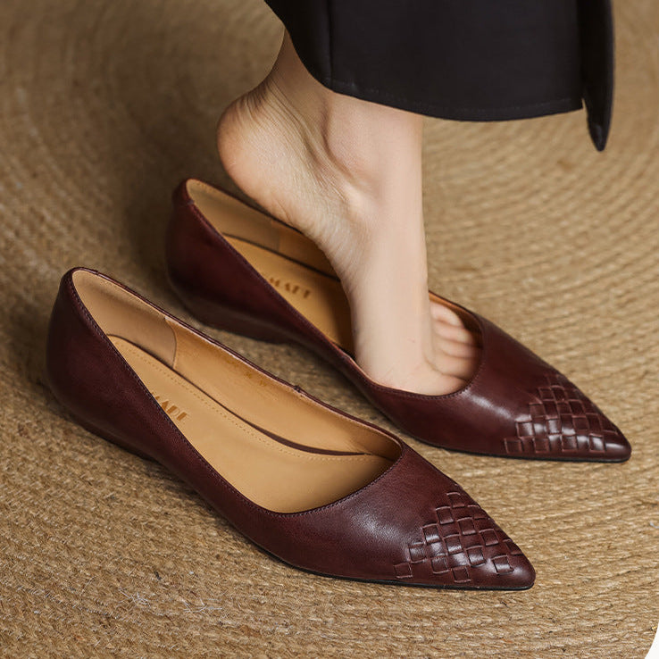 Vela Genuine Leather Flats