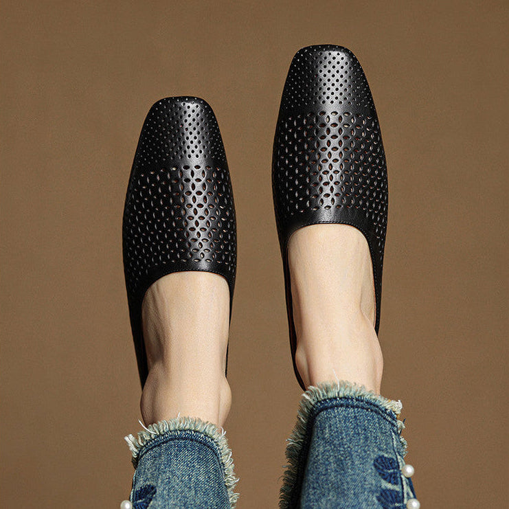 Delia Genuine Leather Mules