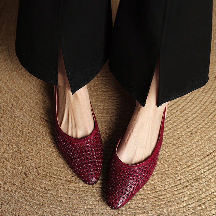 Mirale Genuine Leather Slingbacks