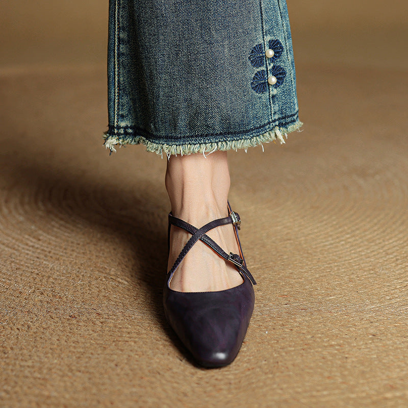 Odessa Genuine Leather Flats