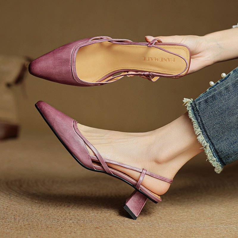 Tessia Genuine Leather Heels