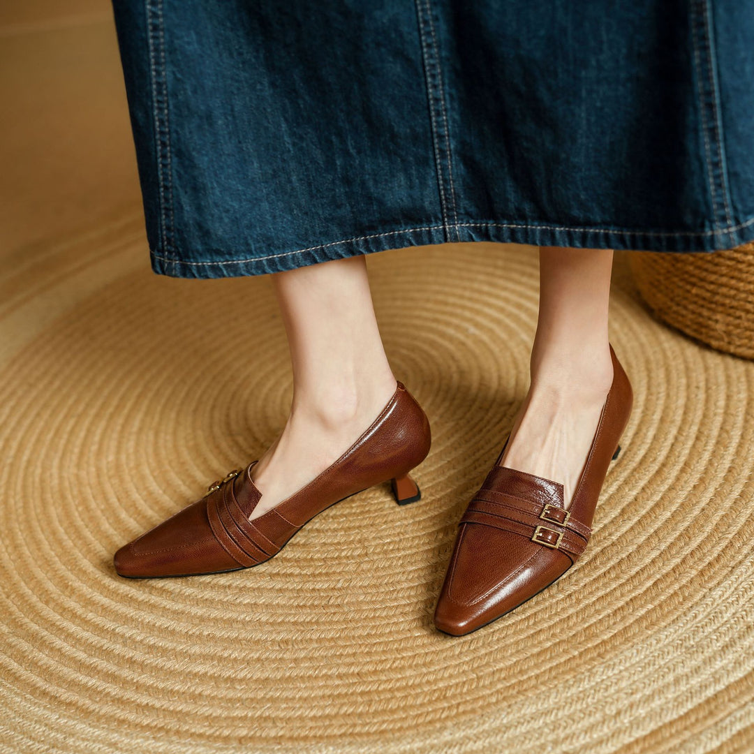 Fienna Genuine Leather Heels