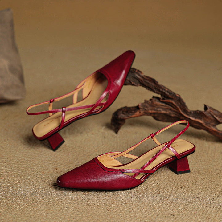 Tessia Genuine Leather Heels