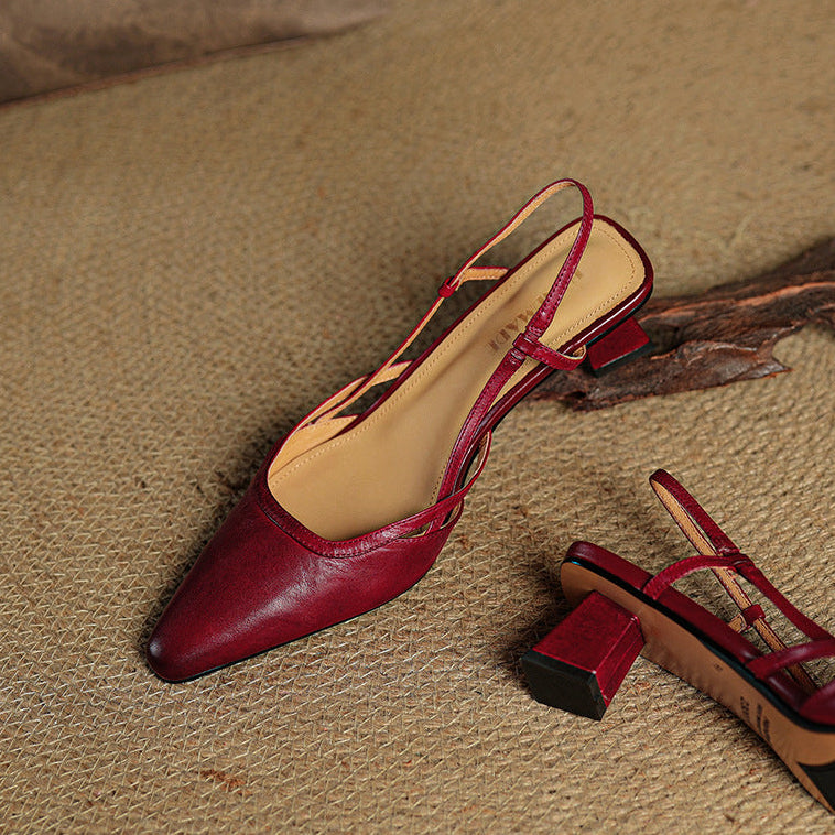 Tessia Genuine Leather Heels