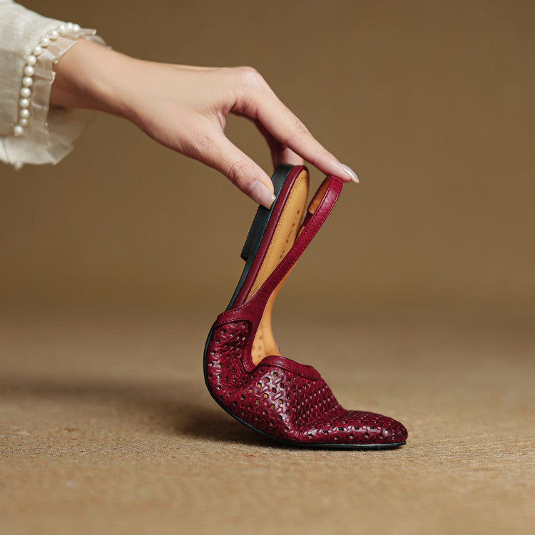 Mirale Genuine Leather Slingbacks