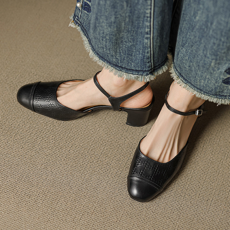 Savira Genuine Leather Heels