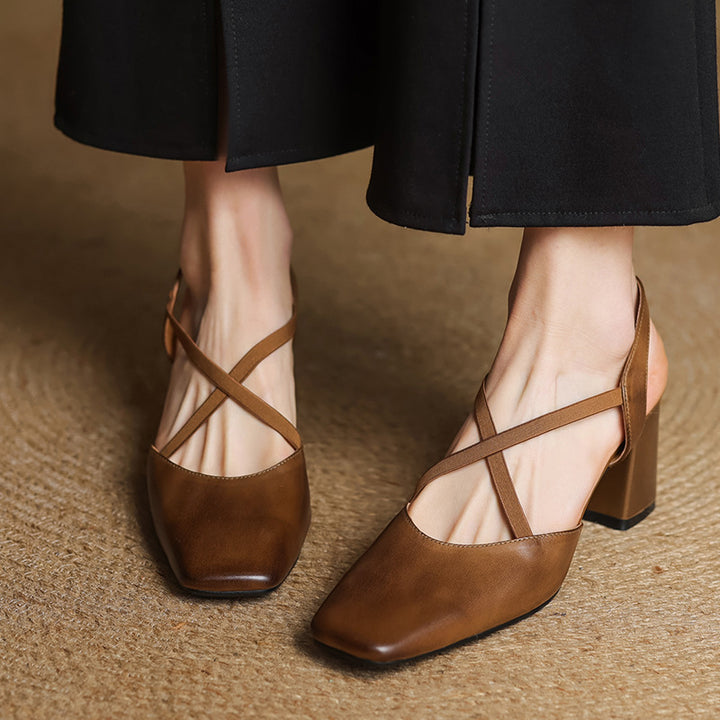 Alissa Genuine Leather Heels