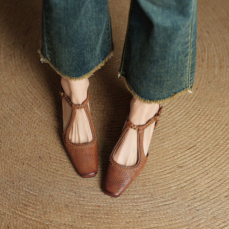 Tayna Genuine Leather Heels