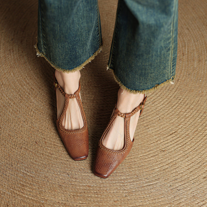 Tayna Genuine Leather Heels