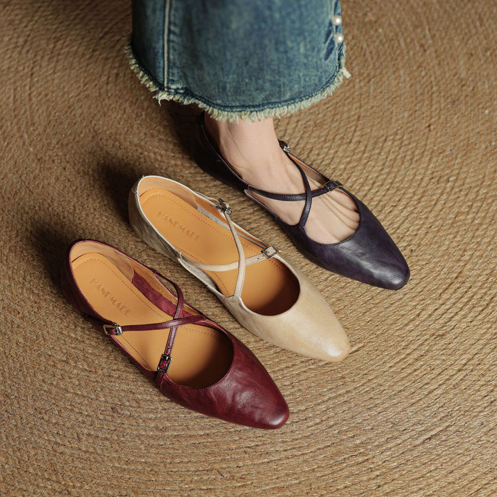 Odessa Genuine Leather Flats