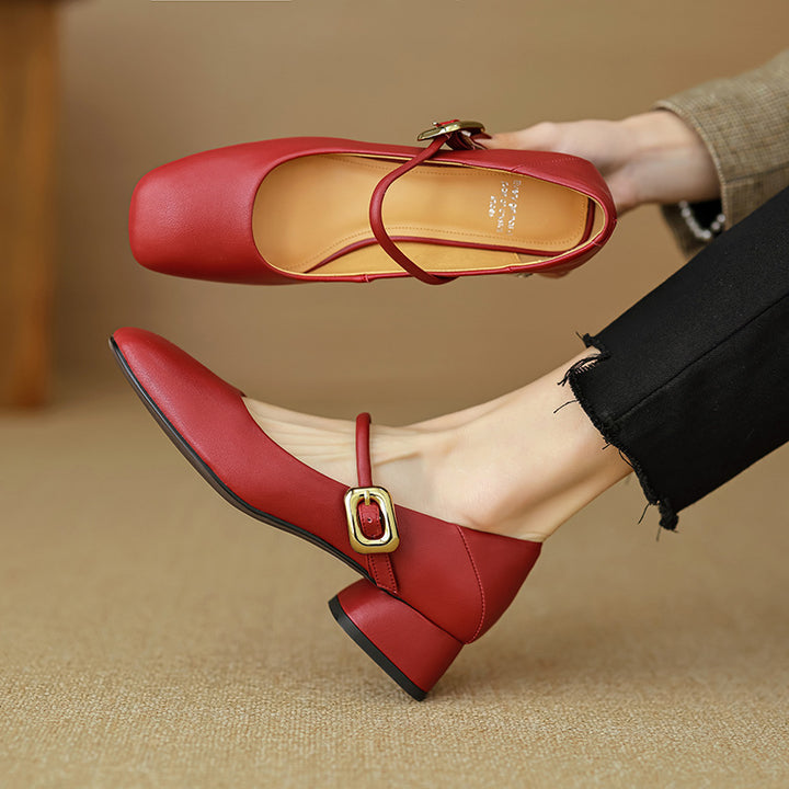 Vira Genuine Leather Heels