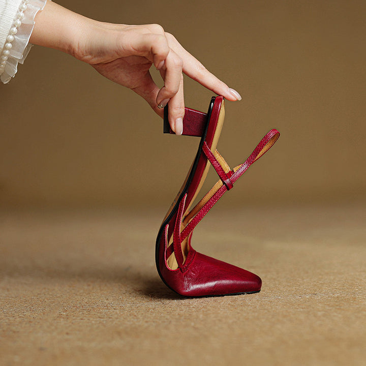 Tessia Genuine Leather Heels