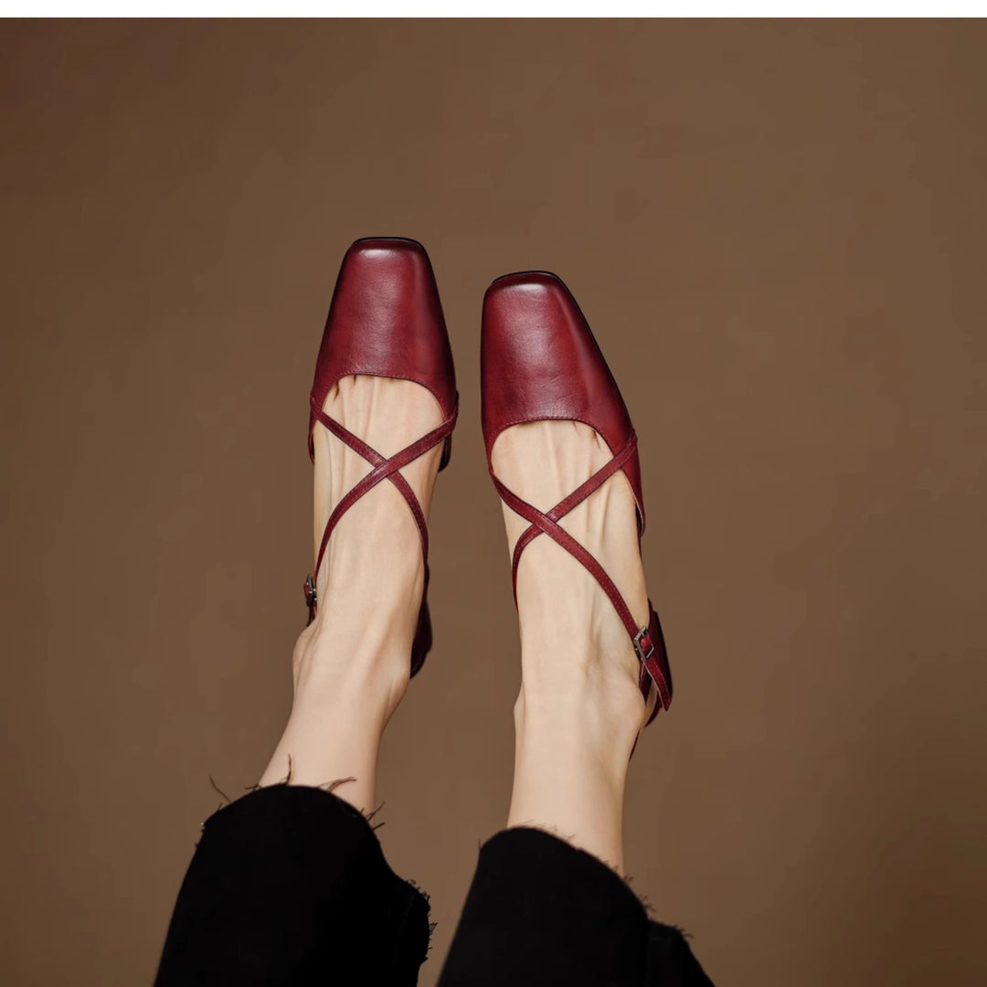 Saline Genuine Leather Flats