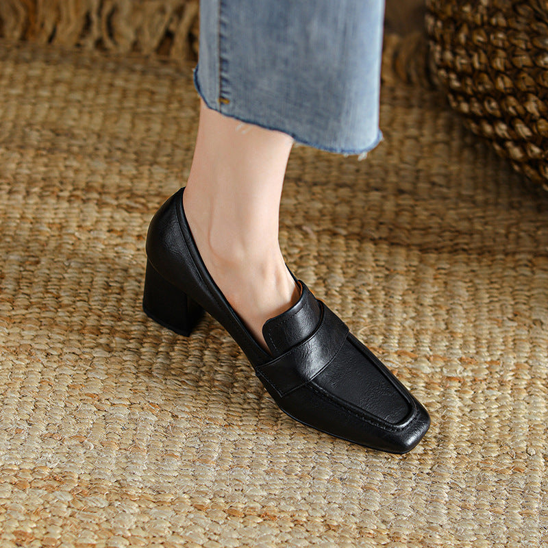 Nora Genuine Leather Heels