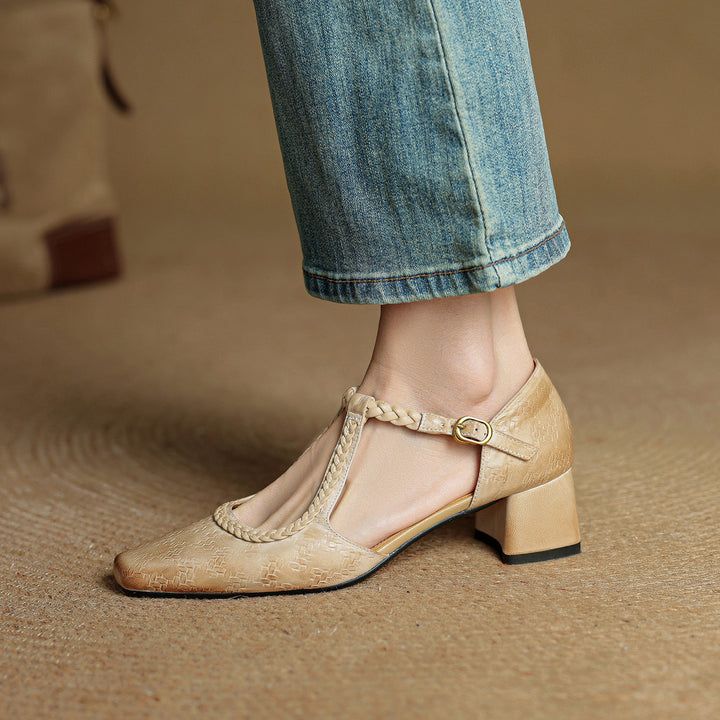 Tayna Genuine Leather Heels