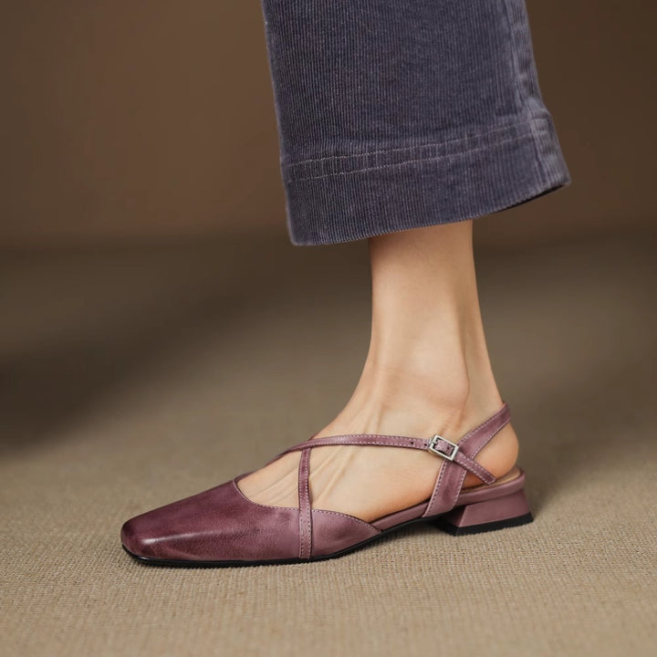 Saline Genuine Leather Flats