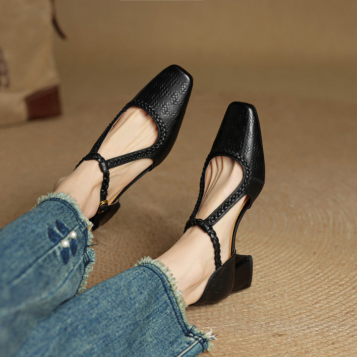 Tayna Genuine Leather Heels