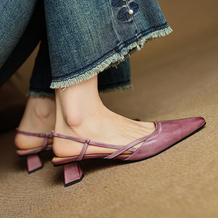 Tessia Genuine Leather Heels