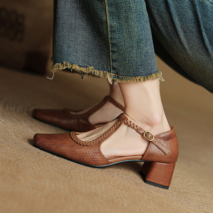 Tayna Genuine Leather Heels