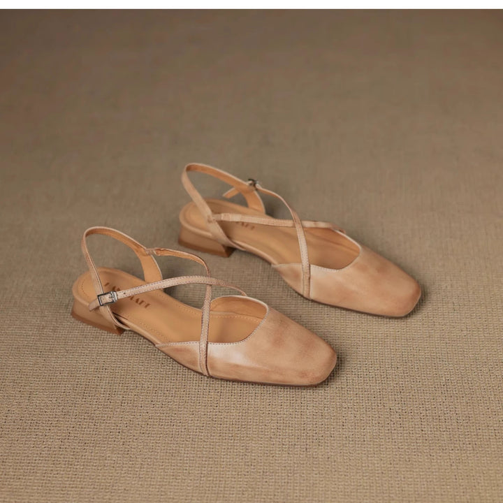 Saline Genuine Leather Flats