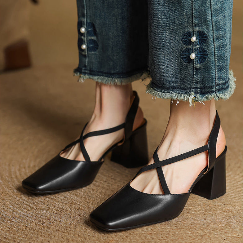 Alissa Genuine Leather Heels