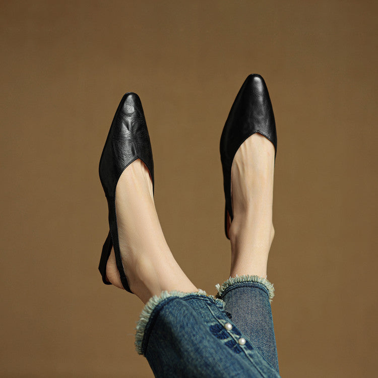 Leira Genuine Leather Flats