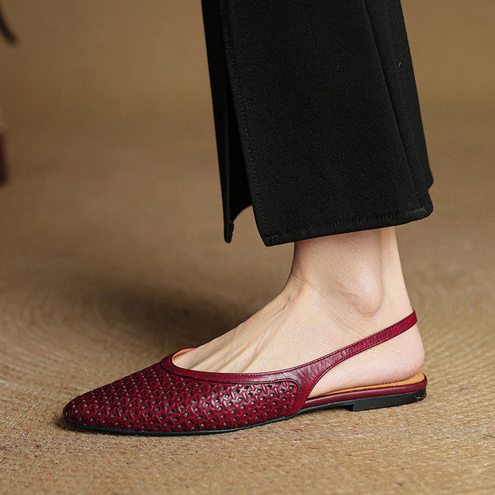 Mirale Genuine Leather Slingbacks