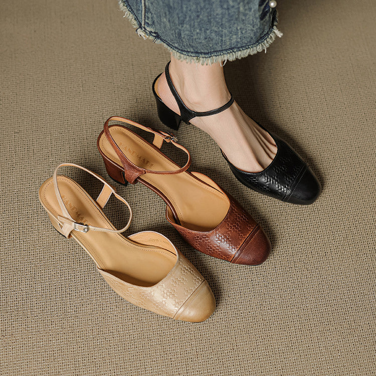 Savira Genuine Leather Heels