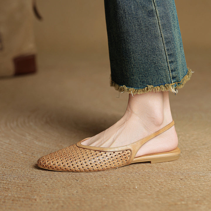 Mirale Genuine Leather Slingbacks