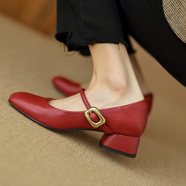 Vira Genuine Leather Heels