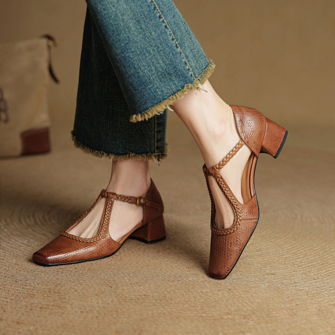 Tayna Genuine Leather Heels