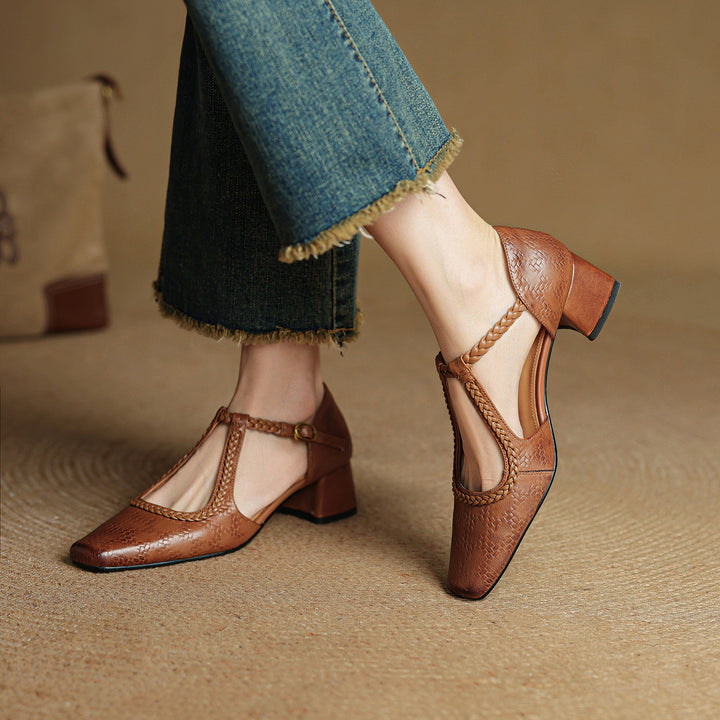 Tayna Genuine Leather Heels