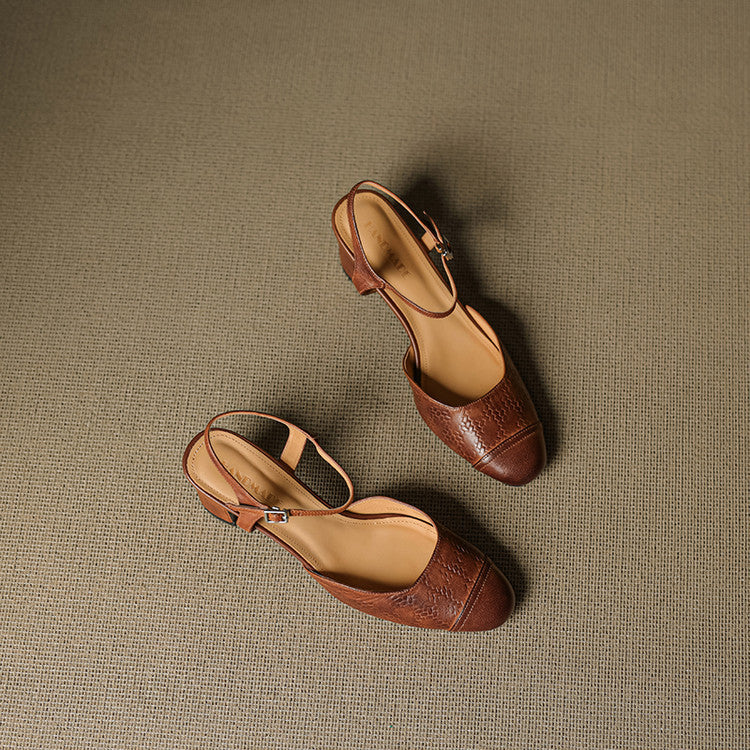 Savira Genuine Leather Heels