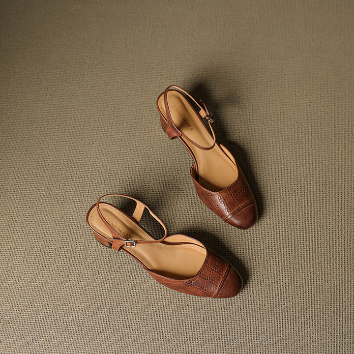 Savira Genuine Leather Heels