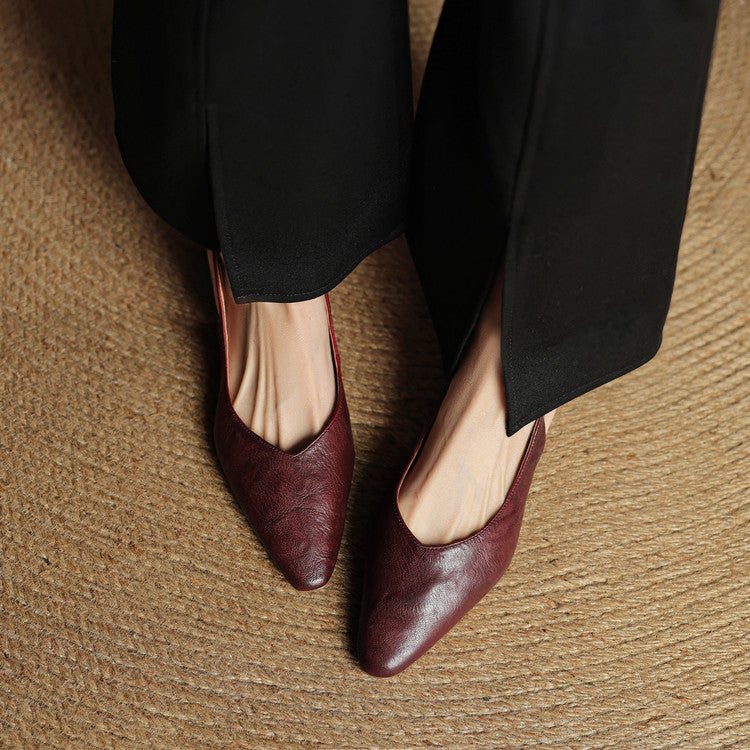 Leira Genuine Leather Flats
