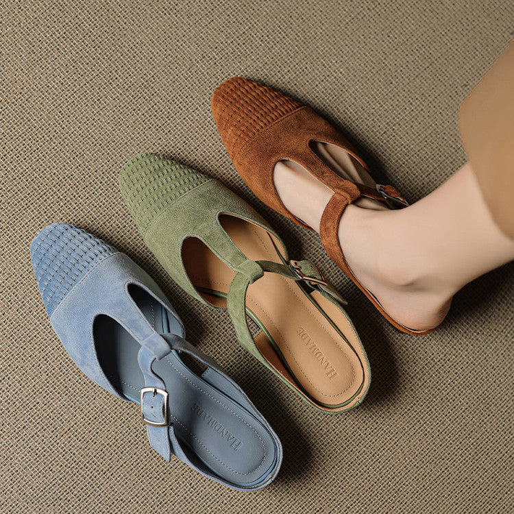 Viva Genuine Suede Mules