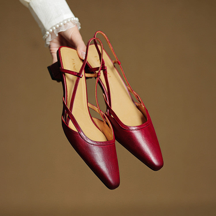 Tessia Genuine Leather Heels