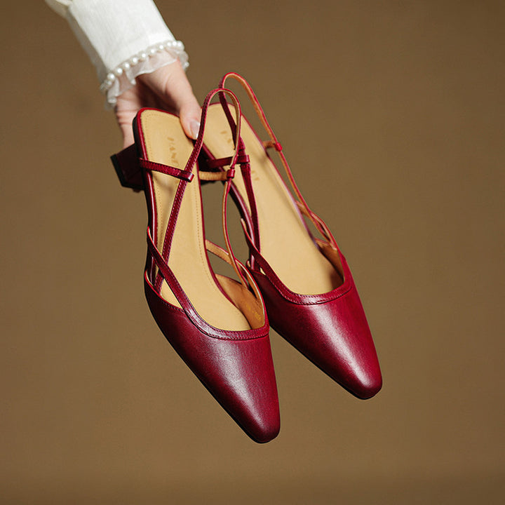 Tessia Genuine Leather Heels