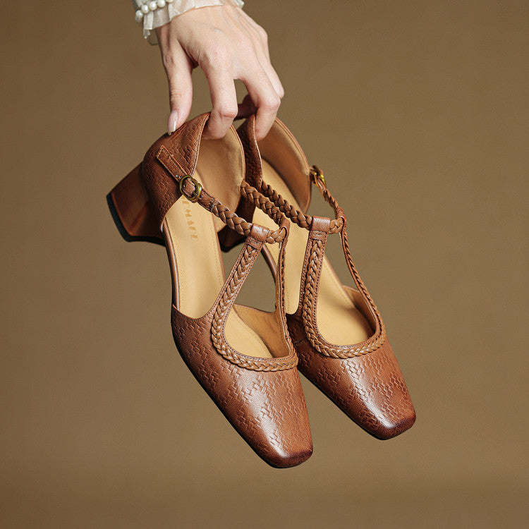 Tayna Genuine Leather Heels