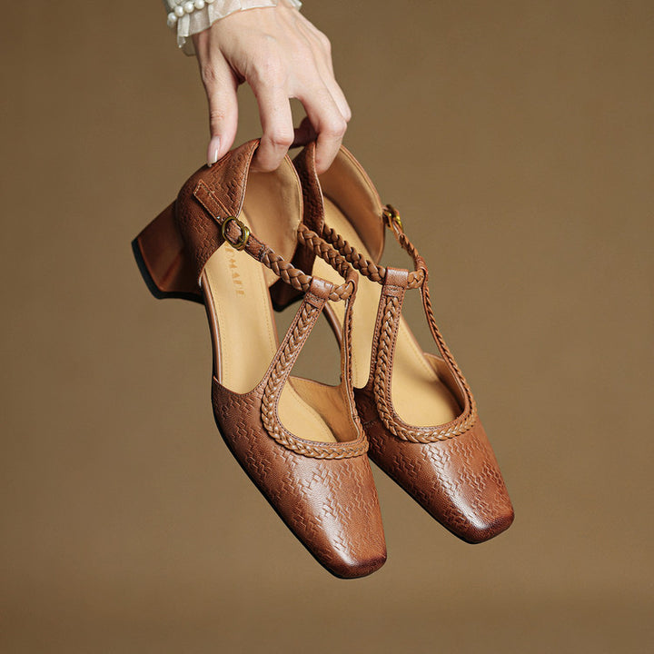 Tayna Genuine Leather Heels