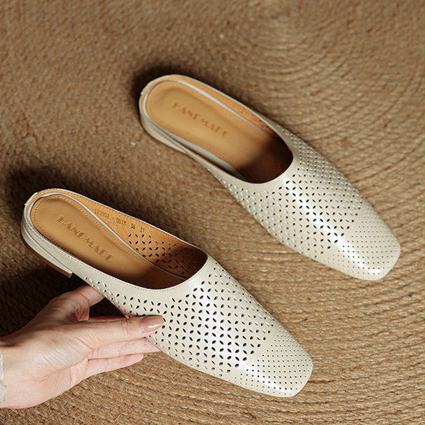 Delia Genuine Leather Mules