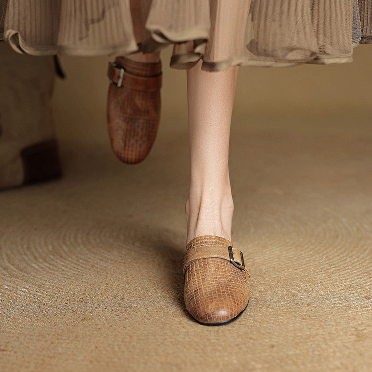 Malena Genuine Leather Mules