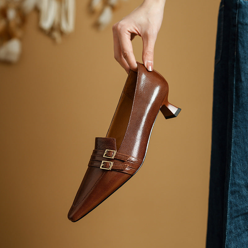 Fienna Genuine Leather Heels