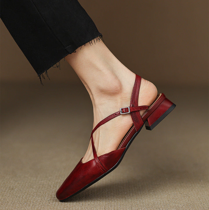 Saline Genuine Leather Flats